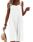 Rhyzelia - Dames Zomer Jumpsuit Zonder Mouwen met Brede Benen
