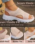 Tyressa - Dames sandalen met platform in ademend mesh