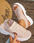 Tyressa - Dames sandalen met platform in ademend mesh