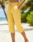 Novirae - Dames capri broek met vichy ruitjes, casual pasvorm