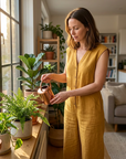 Maevyn - Dames jumpsuit zonder mouwen met knopen en brede benen