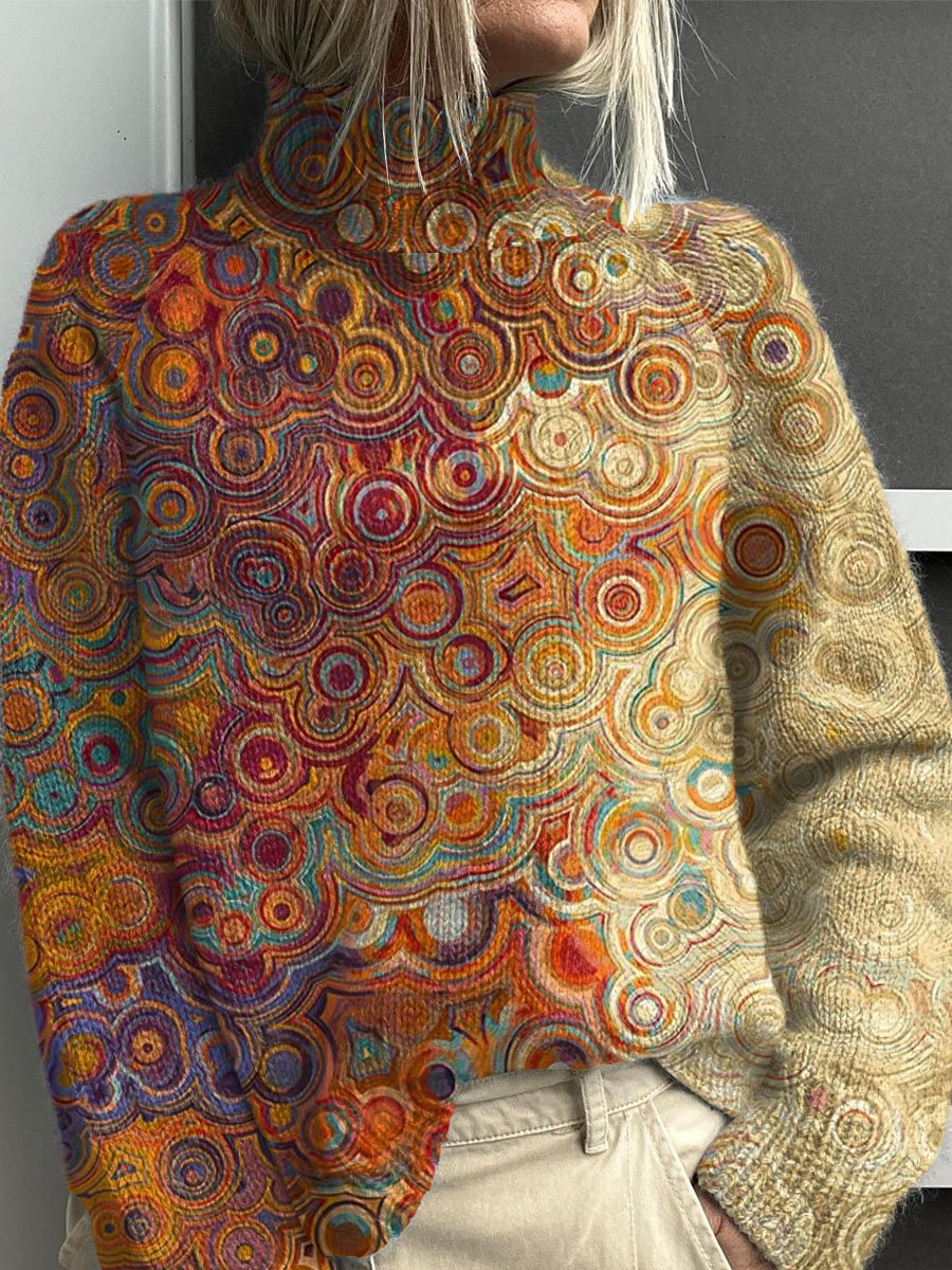 Noelle - Regenboog coltrui voor dames