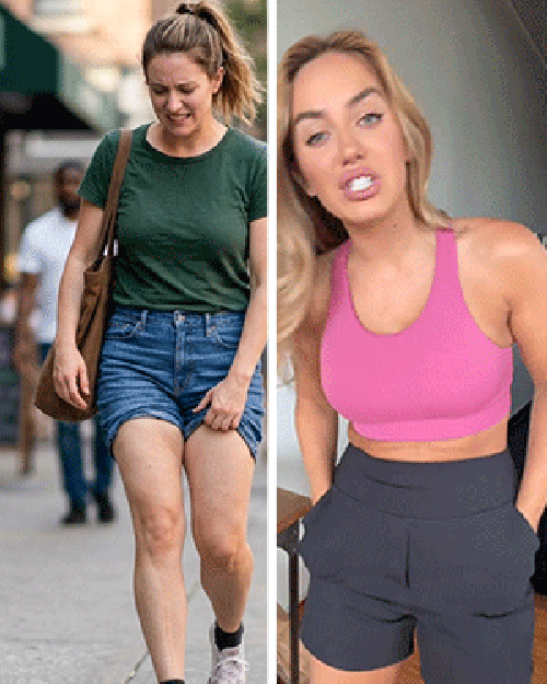 Phaedora - Hoge taille shorts voor dames met diepe zakken
